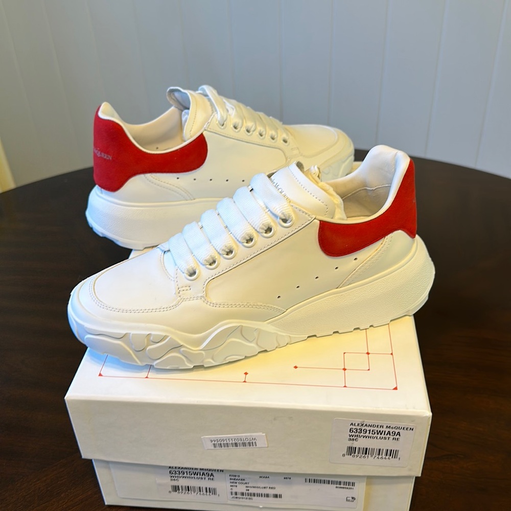Alexander McQueen women’s Court Leather Sneakers